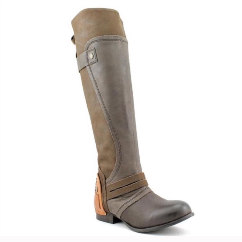 Kelsi Dagger Over the Knee Boots - Brown and Tan